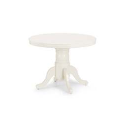 Stanmore 6 Seater Round Dining Table with 6 Chairs, Off White - thumbnail 2