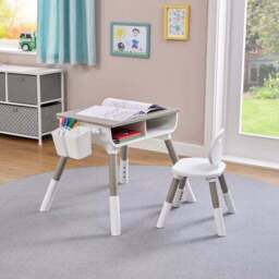Liberty House Kids Height Adjustable Table And One Chair Set - thumbnail 2