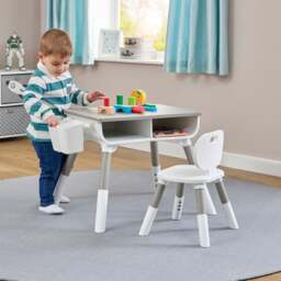 Liberty House Kids Height Adjustable Table And One Chair Set - thumbnail 1