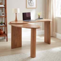 Ludo Swivel Desk, Mango Wood - thumbnail 3