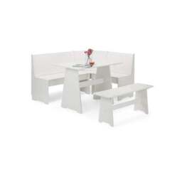 Newport 4 Seater Rectangular Corner Dining Table with Bench - thumbnail 4