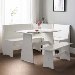Newport 4 Seater Rectangular Corner Dining Table with Bench