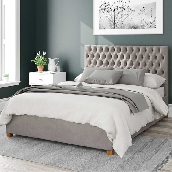 Monroe Plush Velvet Ottoman Bed Frame - image 1