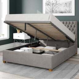 Monroe Plush Velvet Ottoman Bed Frame - thumbnail 2