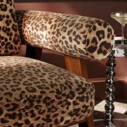 Brynn Leopard Print Velvet Accent Chair - thumbnail 4