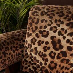 Brynn Leopard Print Velvet Accent Chair - thumbnail 3