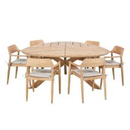 Pacific Lifestyle Reuleaux Salita Outdoor 6 Seater Dining Set - thumbnail 6