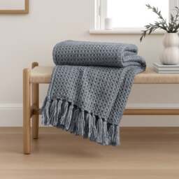 Chunky Waffle Throw Blanket - thumbnail 1