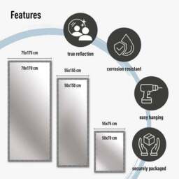 Nielsen Florentina Mosaic Effect Rectangle Full Length Wall Mirror - thumbnail 4