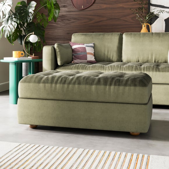 Zoe II Velvet Storage Footstool - image 1