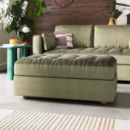 Zoe II Velvet Storage Footstool - thumbnail 1