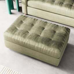 Zoe II Velvet Storage Footstool - thumbnail 4