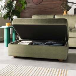 Zoe II Velvet Storage Footstool - thumbnail 2