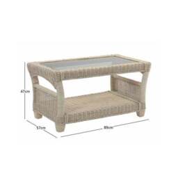 Desser Dijon Rattan Coffee Table - thumbnail 3