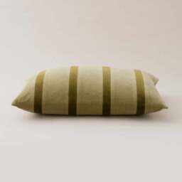 Clara Pencil Stripe Velvet Rectangle Cushion - thumbnail 4