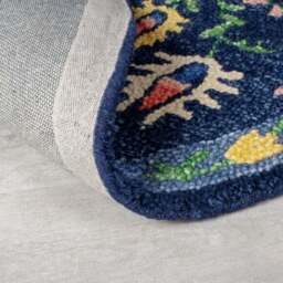 Hani Floral Wool Round Rug - thumbnail 3