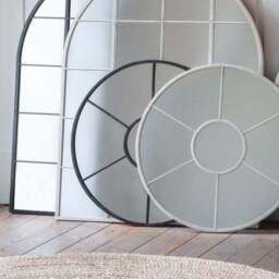 Valrico Window Round Wall Mirror - thumbnail 2