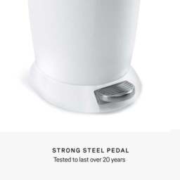 Simplehuman 6L Plastic Round Bathroom Pedal Bin - thumbnail 3
