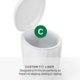 Simplehuman 6L Plastic Round Bathroom Pedal Bin - thumbnail 4
