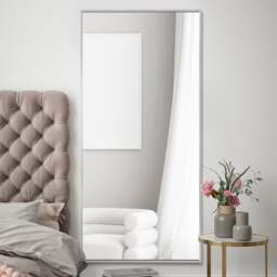 Artus Aluminium Edged Full Length Wall Mirror - thumbnail 1
