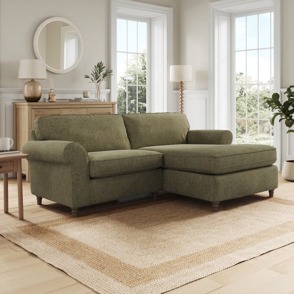 Flori Soft Chenille Corner Chaise Sofa - image 1