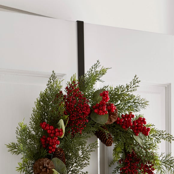 Black Metal Christmas Wreath Hanger - image 1