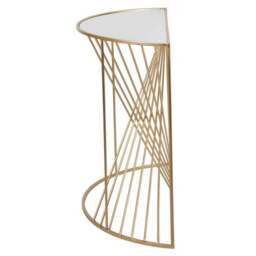Liberty Glass and Gold Half Moon Console Table - thumbnail 3