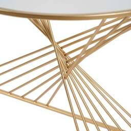 Liberty Glass and Gold Half Moon Console Table - thumbnail 5
