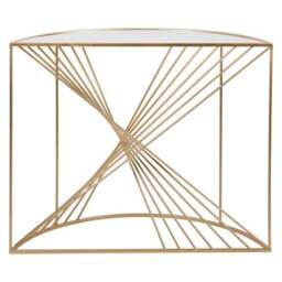 Liberty Glass and Gold Half Moon Console Table - thumbnail 2
