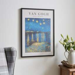 Night at the Rhone by Van Gogh Framed Print - thumbnail 1