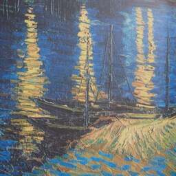 Night at the Rhone by Van Gogh Framed Print - thumbnail 2