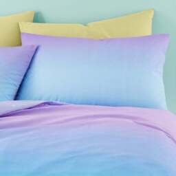 Bright Rainbow Ombre Reversible Duvet Cover and Pillowcase Set - thumbnail 2