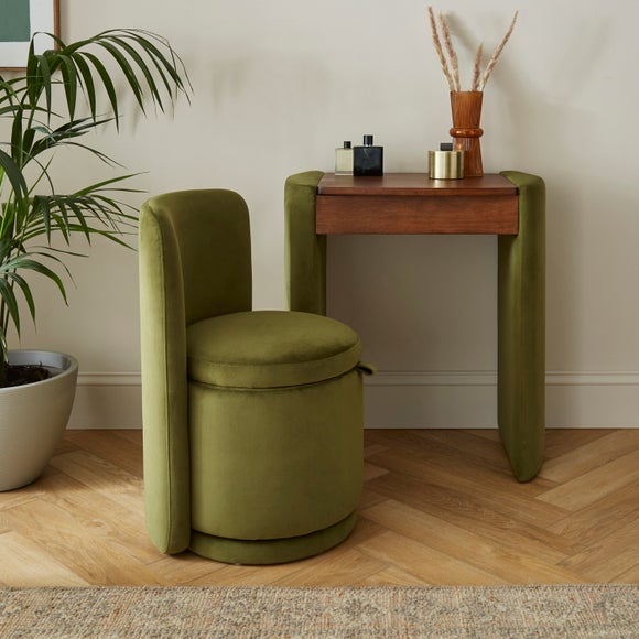 Frankie Compact Dressing Table Set with Mirror and Stool - image 1