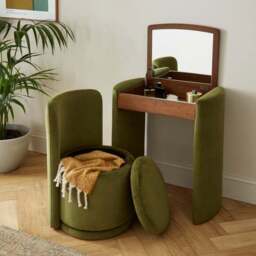 Frankie Compact Dressing Table Set with Mirror and Stool - thumbnail 2
