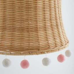 Fiesta Rattan Pom Pom Easy Fit Pendant Shade - thumbnail 3