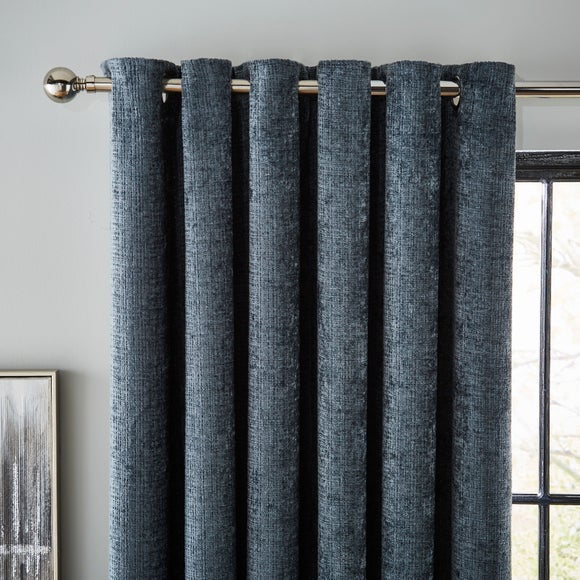 Cashton Chenille Heavyweight Eyelet Curtains - image 1