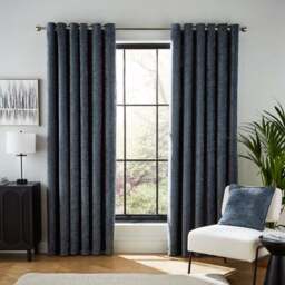 Cashton Chenille Heavyweight Eyelet Curtains - thumbnail 2