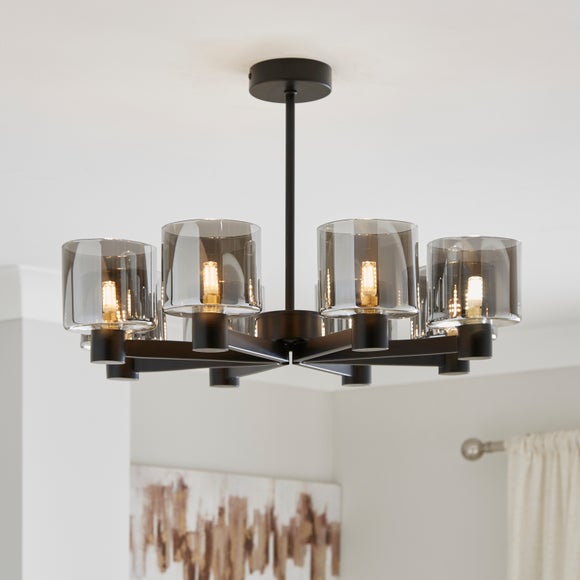 Erin Art Deco 8 Light Semi Flush Ceiling Light - image 1