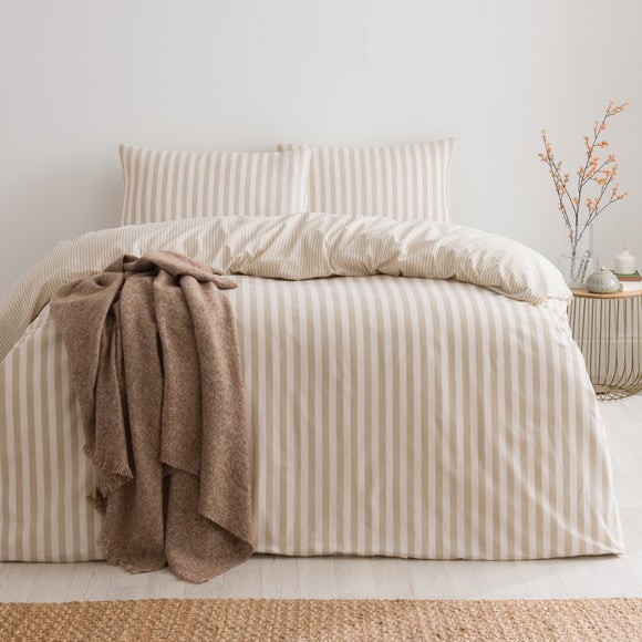 Durham Stripe 100% Cotton Duvet Cover and Pillowcase Set - image 1