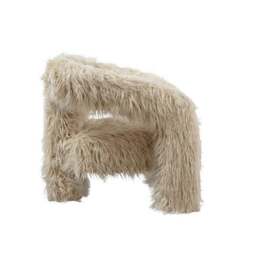 Freyja Ivory Faux Fur Accent Chair - thumbnail 4