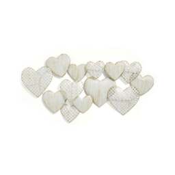 Warm White Hearts Metal Wall Art - thumbnail 3