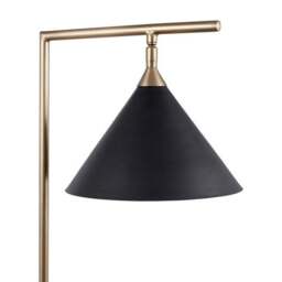 Zeta Matt Black and Antique Brass Floor Lamp - thumbnail 5
