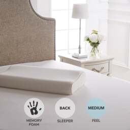 Dorma TENCEL Blend Memory Foam Back Sleeper Contour Pillow - thumbnail 1