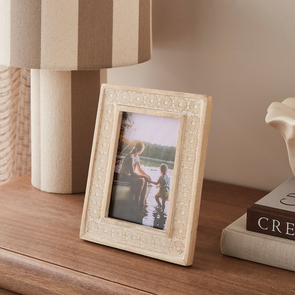 Carved Mango Wood Photo Frame - image 1