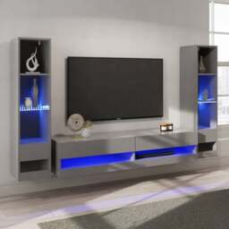 "Galicia Wide TV Unit with Shelving for TVs up to 65""" - thumbnail 1