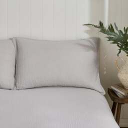 Cotton Muslin Woven Standard Pillowcase Pair - thumbnail 1