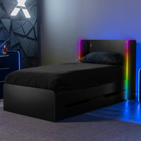 X Rocker Electra Gaming Bed Frame with Underbed Storage Drawers and LED Lights - image 1
