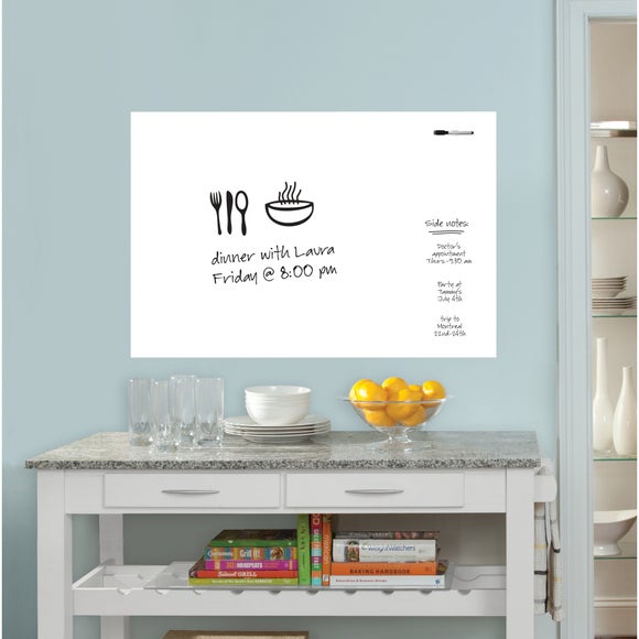 Wallpops Self Adhesive White Dry Erase Message Board - image 1