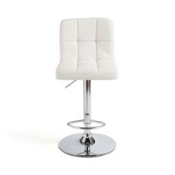 Jasmine Adjustable Height Swivel Bar Stool, Faux Leather - thumbnail 5