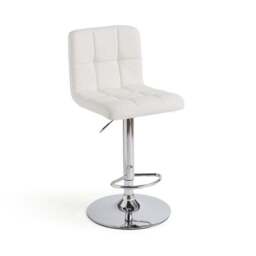Jasmine Adjustable Height Swivel Bar Stool, Faux Leather - thumbnail 6